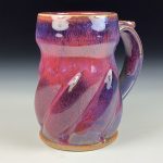 Handmade Stoneware Coffee Mug: Purple Glaze, Bump - item 3771 - Image 3
