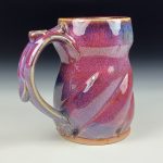 Handmade Stoneware Coffee Mug: Purple Glaze, Bump - item 3771