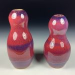 Decorative pottery vases rustic clay vases artistic luxury handmade vases artistic centerpieces dinnerware stoneware - Red - item vase bottle set of two - item 3844
