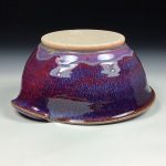 Handmade Ceramic Stoneware Spiral Deep Spoon Rest - Deep Red Glaze with Dotted Rim - item 3875 - Image 3