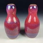 Decorative pottery vases rustic clay vases artistic luxury handmade vases artistic centerpieces dinnerware stoneware - Red - item vase bottle set of two - item 3846 - Image 2