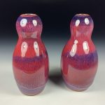 Decorative pottery vases rustic clay vases artistic luxury handmade vases artistic centerpieces dinnerware stoneware - Red - item vase bottle set of two - item 3845 - Image 2