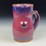Handmade Ceramic Coffee Mug: Purple Red Bamboo Bump Stoneware Pottery - item 3790 - Image 3