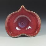 Handmade  Ceramic Heart-Shaped Bowl - Copper Red Glaze  - item 3533 - Image 2