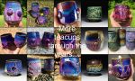 Artisan Ceramic Handmade Stoneware Pottery Tea Cup  - Purple Bamboo - item 3417 - Image 4