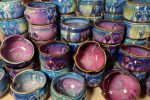 Handmade dinner sets ceramic pottery bowl stoneware dinnerware sets of four dinnerware - Purple bump stacking bowls  - item 2202 - Image 3