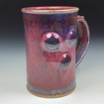 Handmade Ceramic Coffee Mug:  Red Glazed Bump Stoneware Pottery - item 3483 - Image 3
