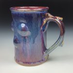 Handmade Purple Bump Stoneware Mug: Slip Dotted Ceramic Coffee Cup - item 3493 - Image 2