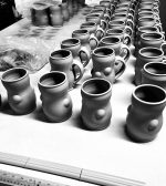 Handmade Stoneware Coffee Mug: Purple Glaze Bump Pottery Tea Mug - item 3471 - Image 4