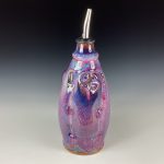 Handmade Ceramic Olive Oil Dispenser: Purple Door Stoneware Cruet - item 3110
