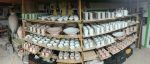 Handmade Stoneware Small Pottery Cup - Purple Red Slip Dotted Bump   - item 3343 - Image 2