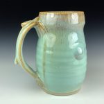 Handmade Ceramic Coffee Mug: White Glazed with Bump Stoneware Pottery - item 3053