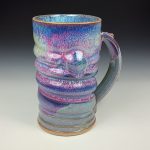 Handmade Stoneware Coffee Mug: Purple Glaze, Wiggle Bump - item 2499