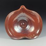Handmade  Ceramic Heart-Shaped Bowl - Iron Red Glaze - item 3524 - Image 2