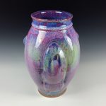 Decorative pottery vases utensil holder crock rustic clay vases artistic luxury handmade vases artistic centerpieces dinnerware stoneware -Purple door - item 3093