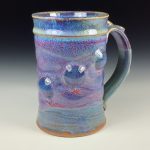 Handmade Ceramic Coffee Mug: Purple Glazed Bump Stoneware Pottery - Purple bump - item 3185