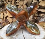 Handmade stoneware art abstract ceramic sculptures pottery decoration - Shino gold jack - item 1001 - Image 4