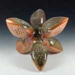 Handmade stoneware art abstract ceramic sculptures pottery decoration - Shino gold jack - item 1001 - Image 5
