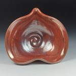 Handmade  Ceramic Heart-Shaped Bowl - Iron Red Glaze- item 3538 - Image 2