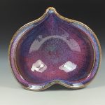 Handmade  Ceramic Heart-Shaped Bowl - Purple Glaze  - item 3516 - Image 2