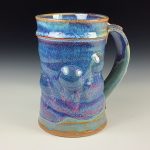 Handmade Ceramic Coffee Mug: Purple Glazed Bump Stoneware Pottery - item 3186