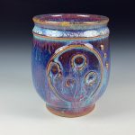 Artisan Ceramic Handmade Stoneware Pottery Tea Cup - Purple Moon - item 3380