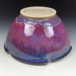 Handmade ceramic artisanal pottery bowls dinnerware stoneware serving bowls centerpiece - Red purple - item 3557 - Image 3