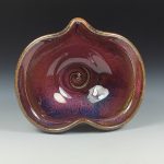 Handmade  Ceramic Heart-Shaped Bowl - Red Glaze - item 3513 - Image 2