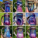 Handmade Ceramic Coffee Mug:  Purple Glazed Wiggle Bump Stoneware Pottery- item 3222 - Image 3