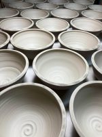 Handmade ceramic artisanal pottery bowls dinnerware stoneware serving bowls centerpiece - Medium purple - item 2991 - Image 5