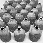 Handmade Ceramic Olive Oil Dispenser: Purple Guitar Slip Stoneware Cruet - item 2766 - Image 2