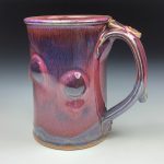 Handmade Ceramic Coffee Mug:  Purple Red Glazed Bump Stoneware Pottery  - item 3486 - Image 2