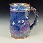 Handmade Ceramic Coffee Mug:  Purple Glazed Bump Stoneware Pottery- - item 3165