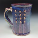 Handmade Purple Bump Stoneware Mug: Slip Dotted Ceramic Coffee Cup - item 3493
