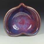 Handmade  Ceramic Heart-Shaped Bowl - Purple Glaze - item 3532 - Image 2