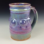 Handmade Ceramic Coffee Mug:  Purple Glazed Bump Stoneware Pottery - item 3169