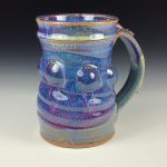 Handmade Stoneware Coffee Mug: Purple Glaze, Bump - item 3160