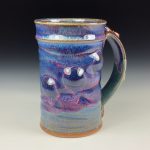 Handmade Ceramic Coffee Mug: Purple Glazed Bump Stoneware Pottery - item 3189