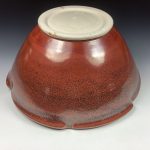 Handmade ceramic artisanal pottery bowls dinnerware stoneware serving bowls centerpiece - Iron red - item 3558 - Image 2