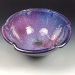 Handmade ceramic artisanal pottery bowls dinnerware stoneware serving bowls centerpiece - Red purple - item 3557 - Image 2